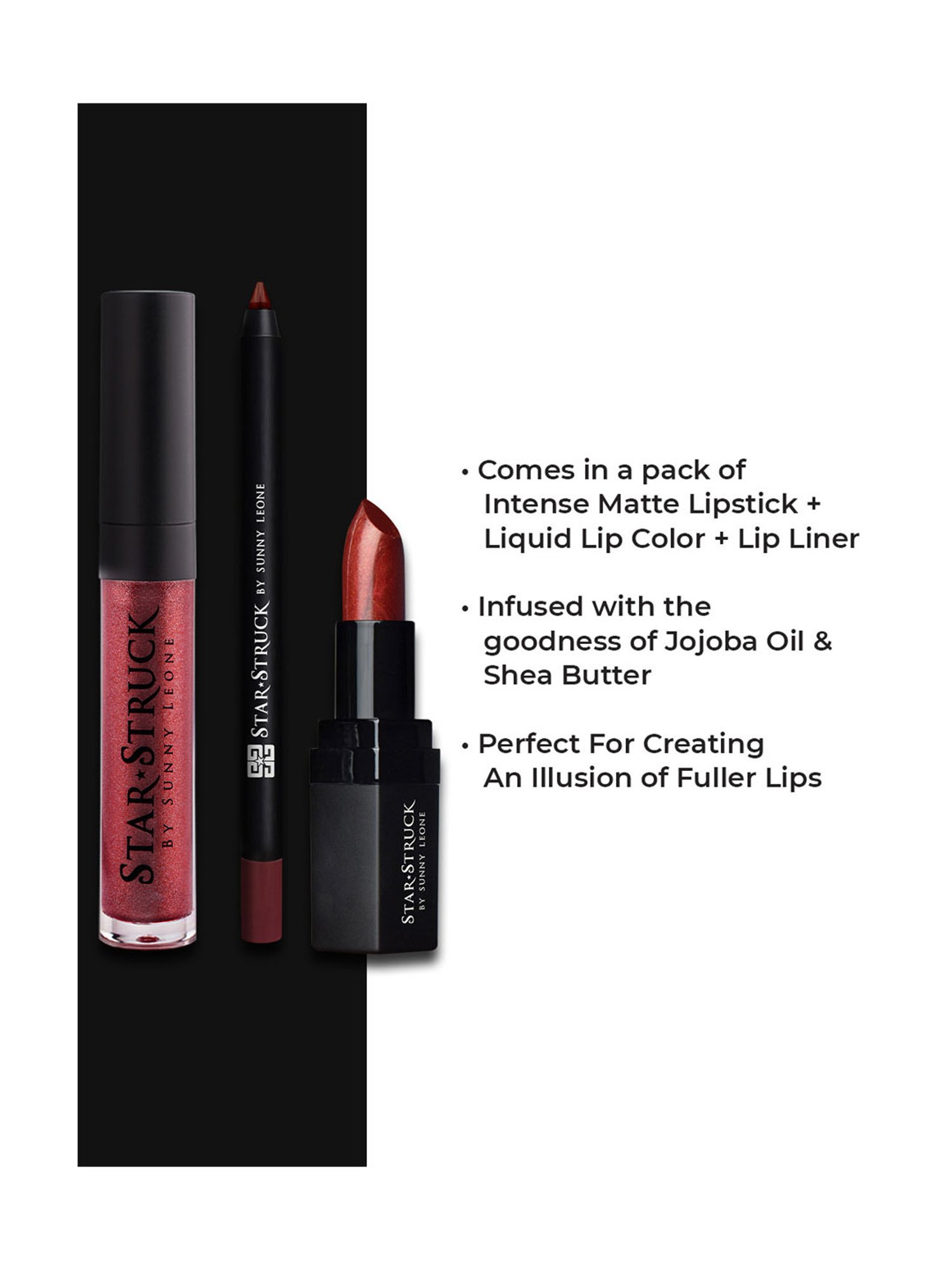 Star Stuck By Sunny Leone Matte Lip Color Liquid Lip Color & Lip Liner Midnight Twinkle