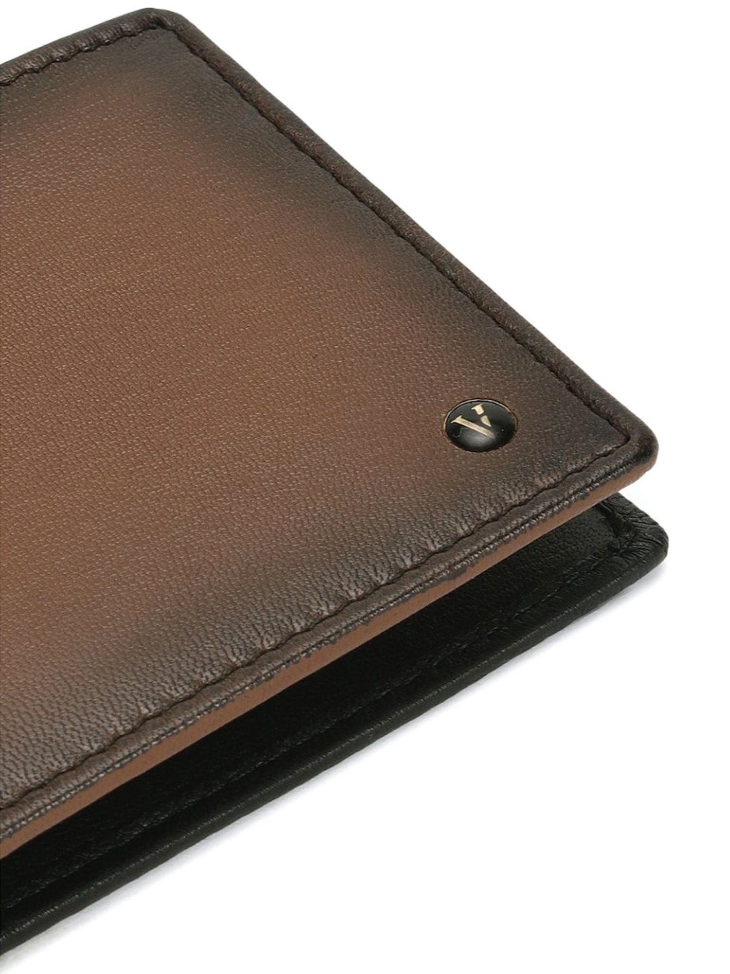 Van Heusen Brown Leather Bi-Fold Wallet for Men