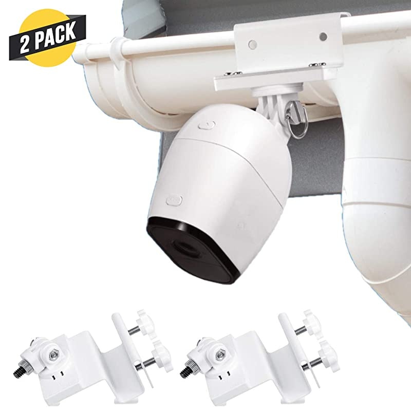 Weatherproof Gutter Mount Compatible with Arlo ProPro2Pro3Pro4 Arlo HD and Arlo UltraUltra 2 Greater Height for Your Arlo Cameras 2Pack White