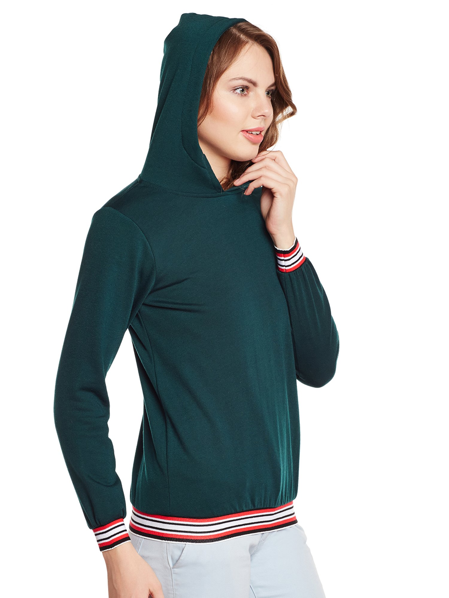 Belle Fille Teal Full Sleeves Sweatshirt