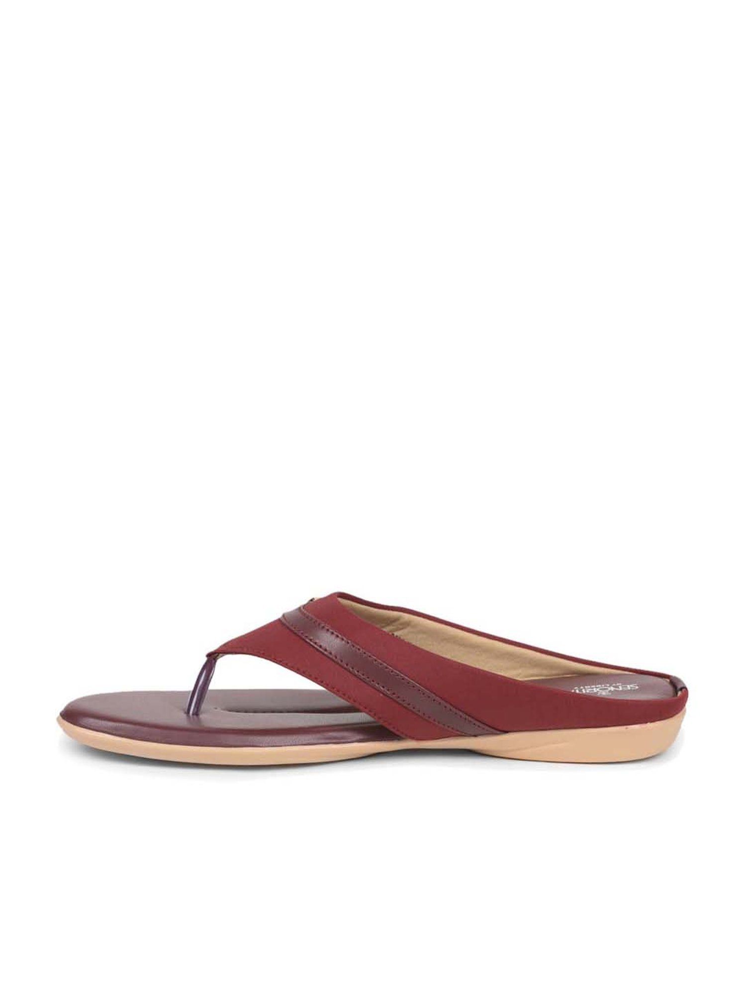 Senorita by Liberty Women's Burgundy Thong Sandals