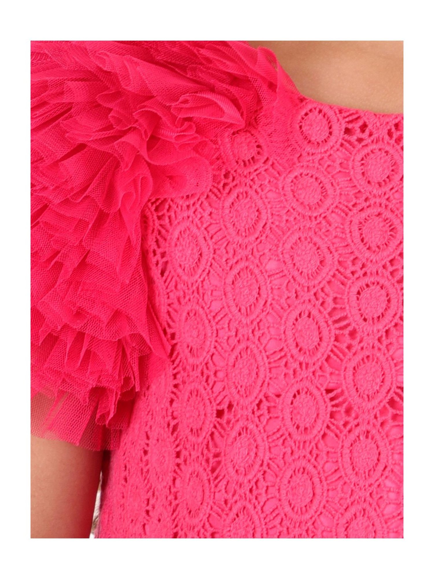 KidsDew Kids Pink Embroidered Dress