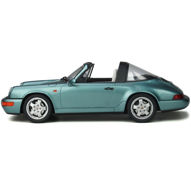 Porsche 911 (964) Carrera 4 Targa Turquoise Metallic Limited Edition to 999 pieces Worldwide 1/18 Model Car by GT Spirit