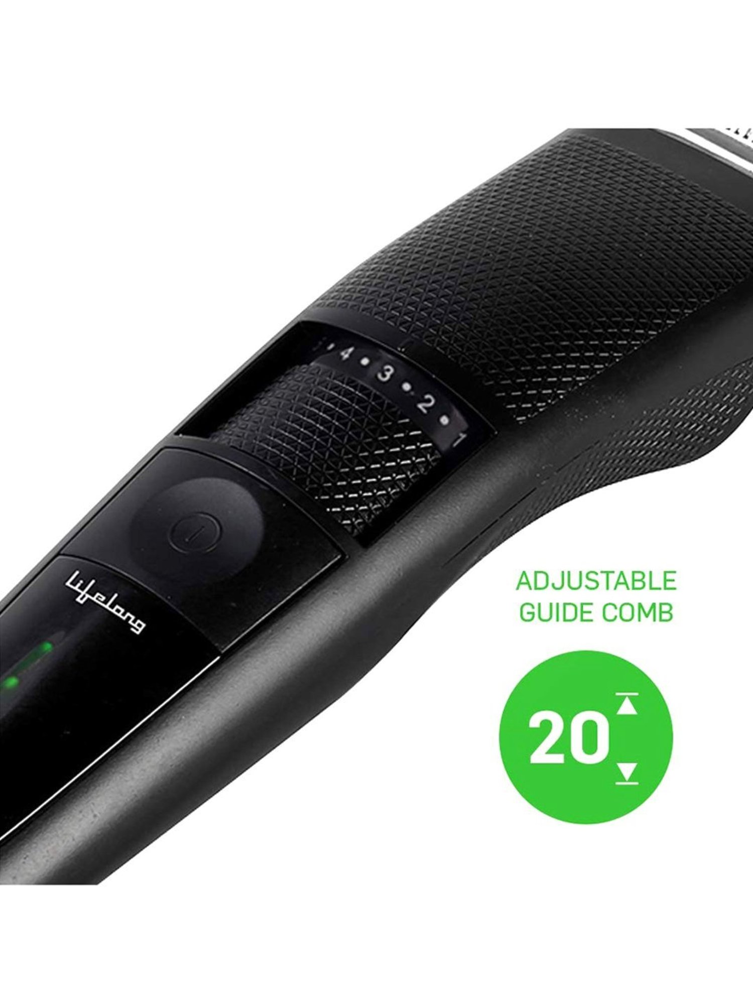 Lifelong LLPCM07 Corded & Cordless Rechargeable Beard Trimmer (Black)