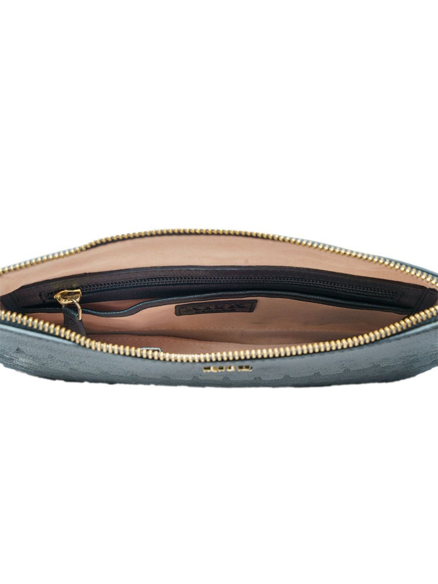 RI2K London Blue Leather Medium Textured Cross Body Bag