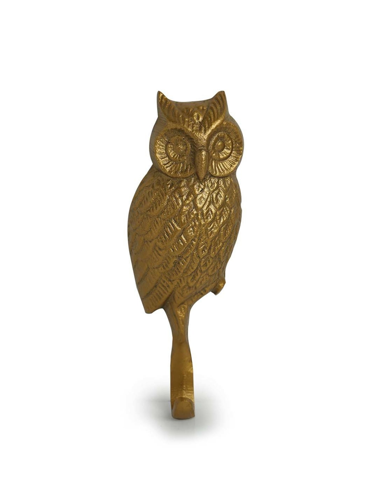ExclusiveLane 'The Ever-Wise Owl' Rustic Aluminium Wall Decor & Wall Hook (8 Inch)
