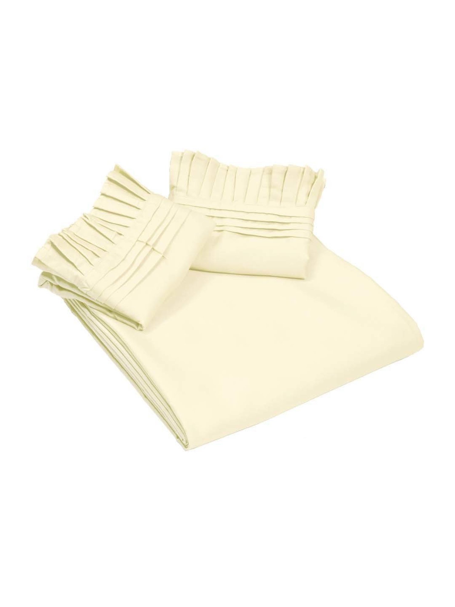 Saral Home Easy Living Ivory Cotton Queen Bed Sheet With Pillow Covers