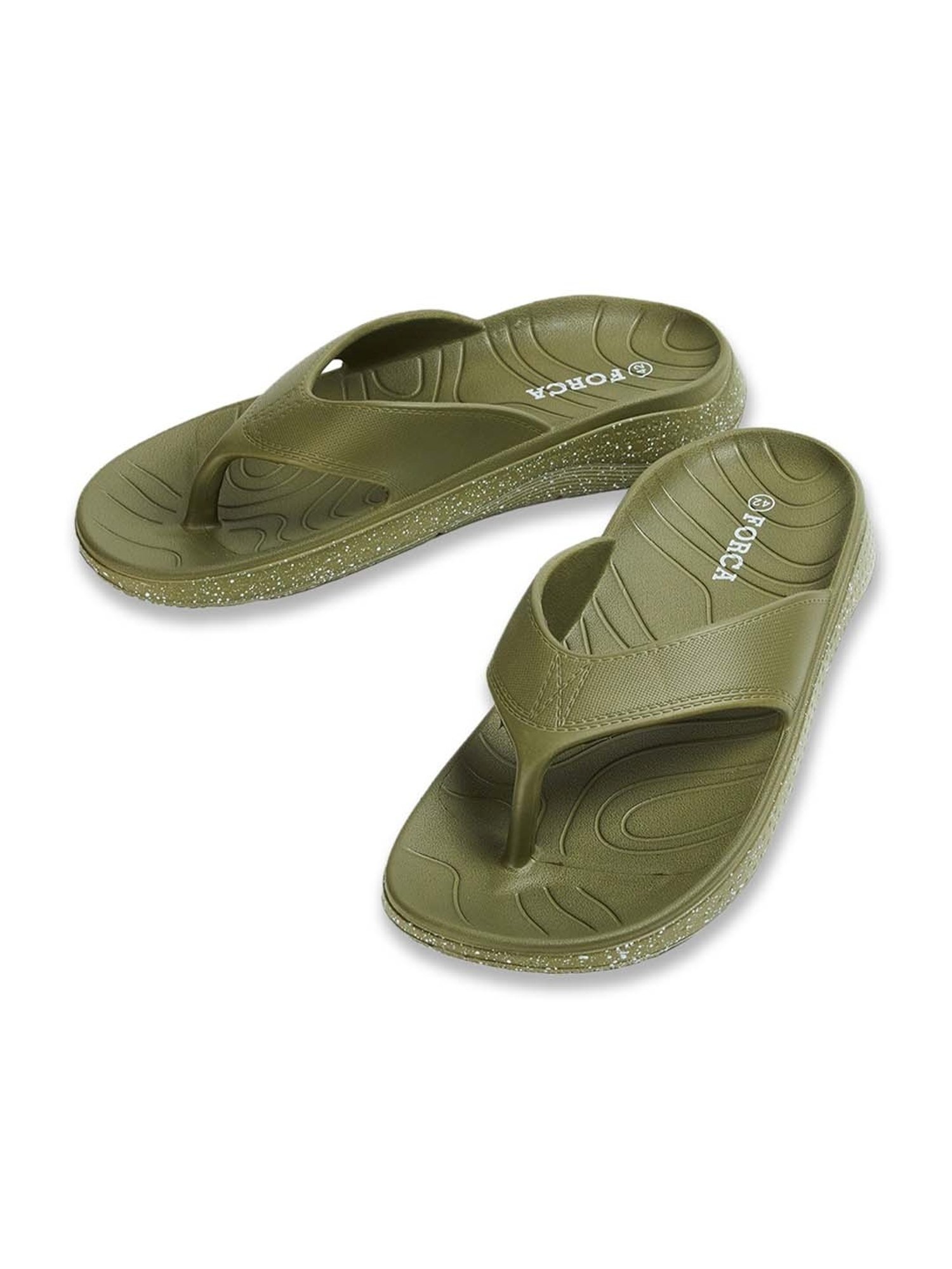 Forca by Lifestyle Men's Olive Flip Flops