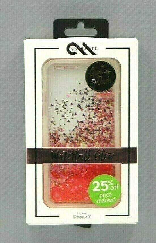 Case-Mate Waterfall Cascading Liquid Giltter Case for iPhone X - Pink Glow