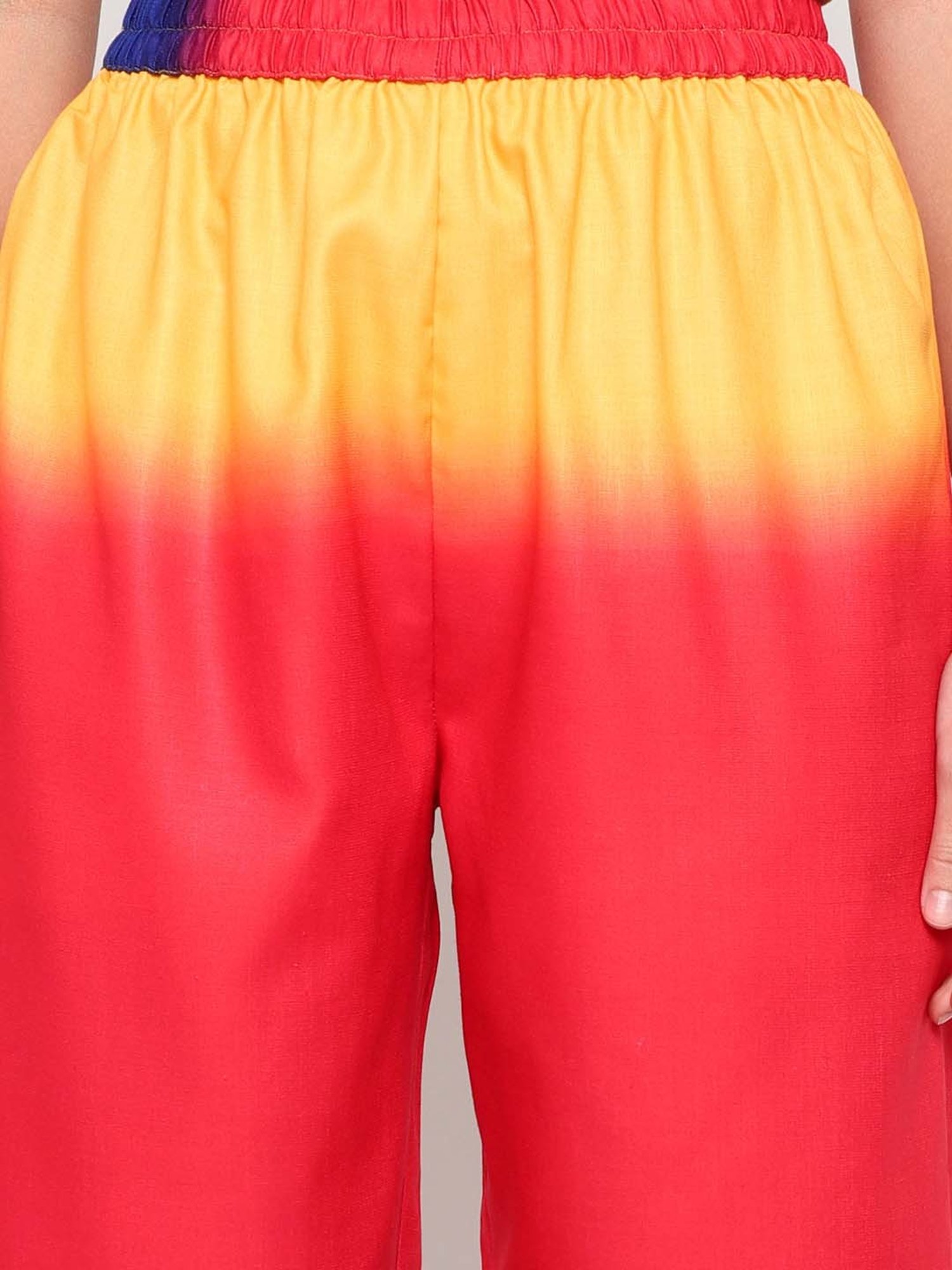 Sringam Multicolored Cotton Tie & Dye Shirt Pant Set