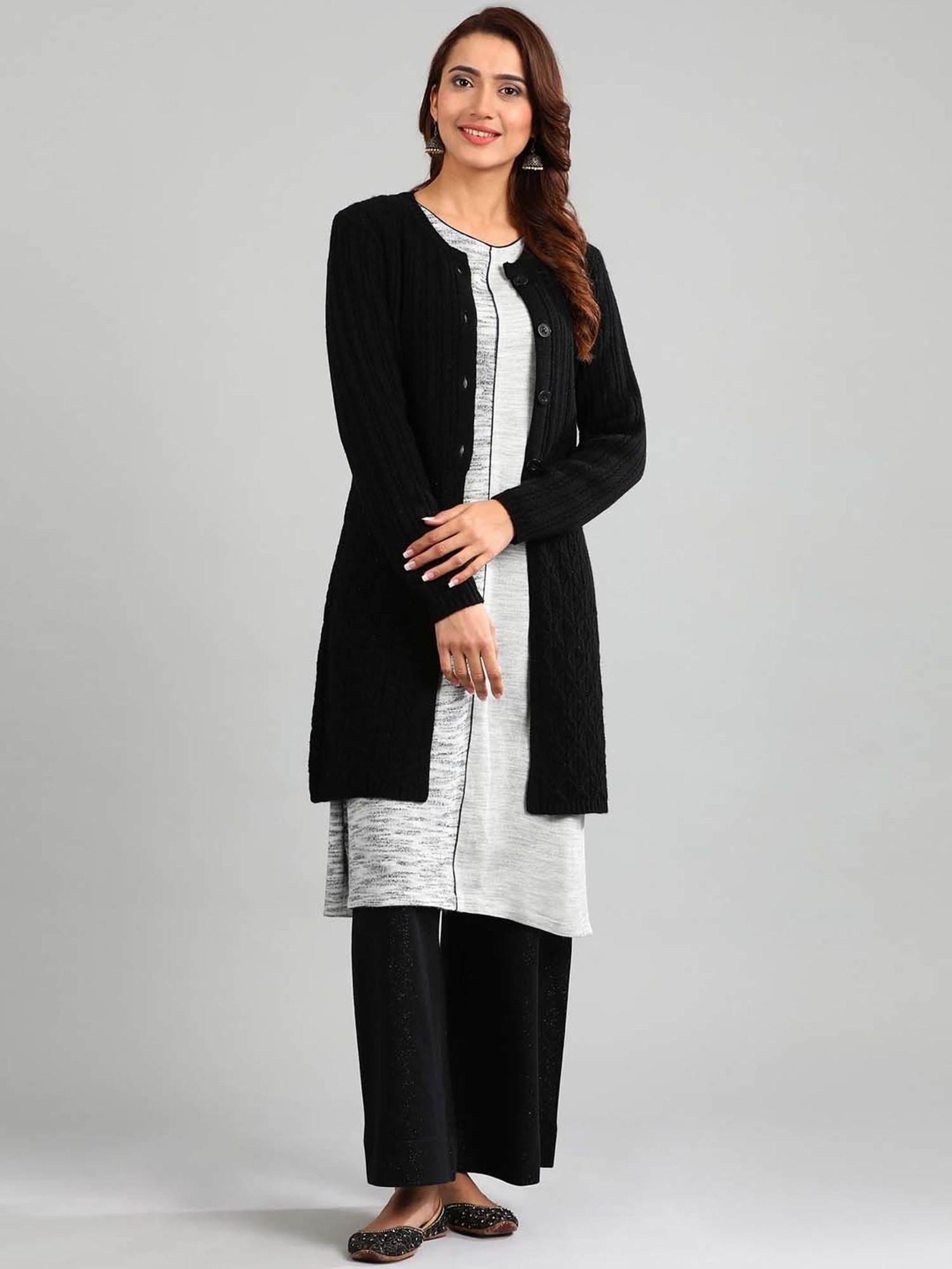 Aurelia Black Regular Fit Sweater