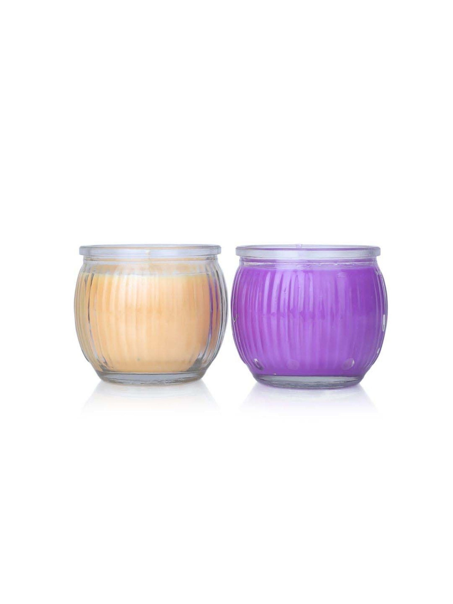 IRIS Multicolour Home Fragrances Mango Sorbet And Lavender Swirl Jar Candles - Set of 2
