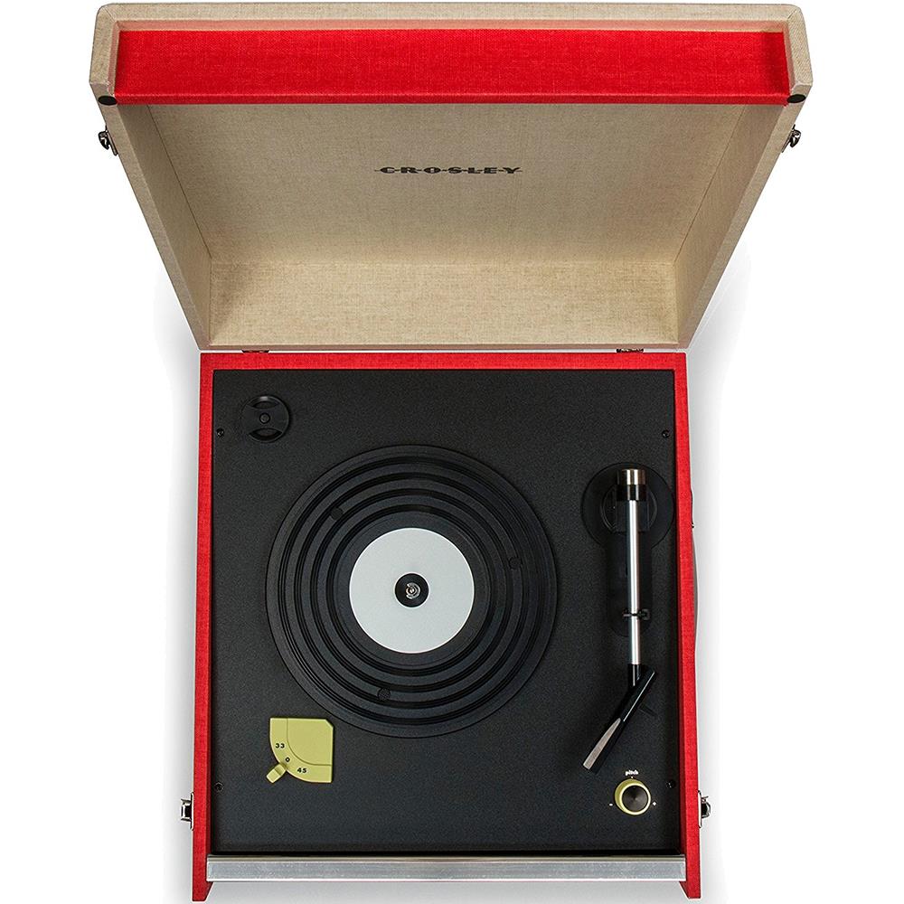 Crosley Dansette Bermuda Bluetooth and Pitch Control Turntable, Red (For Parts)