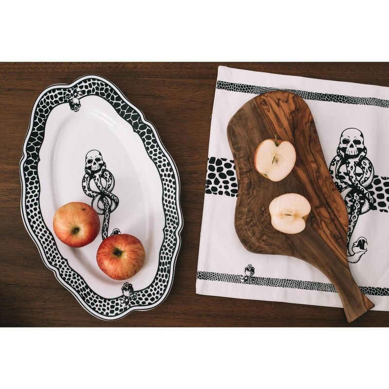 Robe Factory LLC Harry Potter Voldemort Death Eater Ceramic Large Serving Platter | 14-Inch Plate