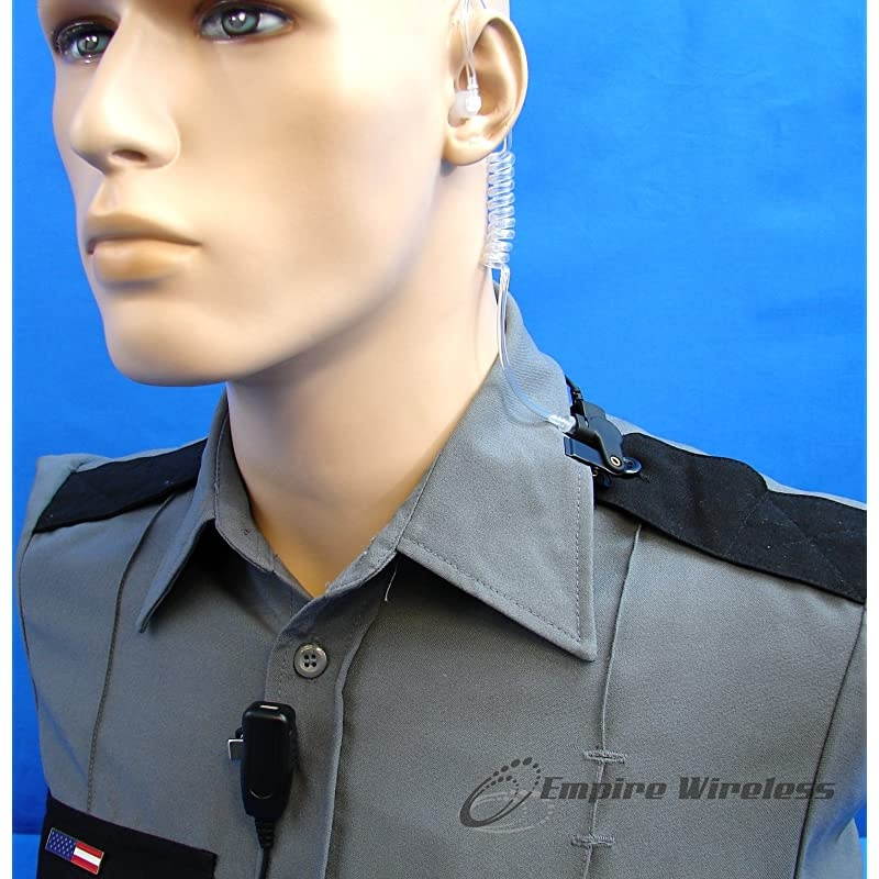 Surveillance Mic for Motorola CP200 CP200D XLS PR400 EP450 GTX GP300 P1225 CP185 P110 SP50 Radio Lapel Shoulder Mic