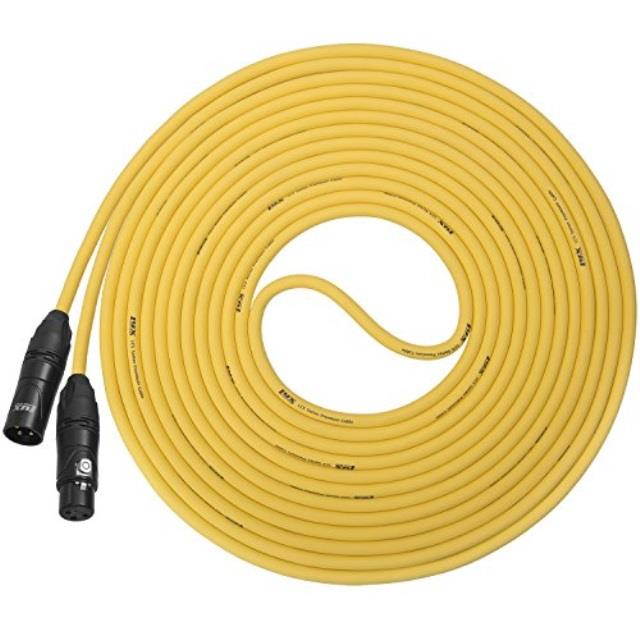 LyxPro Balanced XLR Cable 20 ft Microphone Cable, Powered Speakers , Yellow