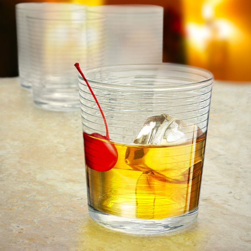 Pasabahce Doro 4 Piece 7 Ounce Juice Glass Set in Clear Glass