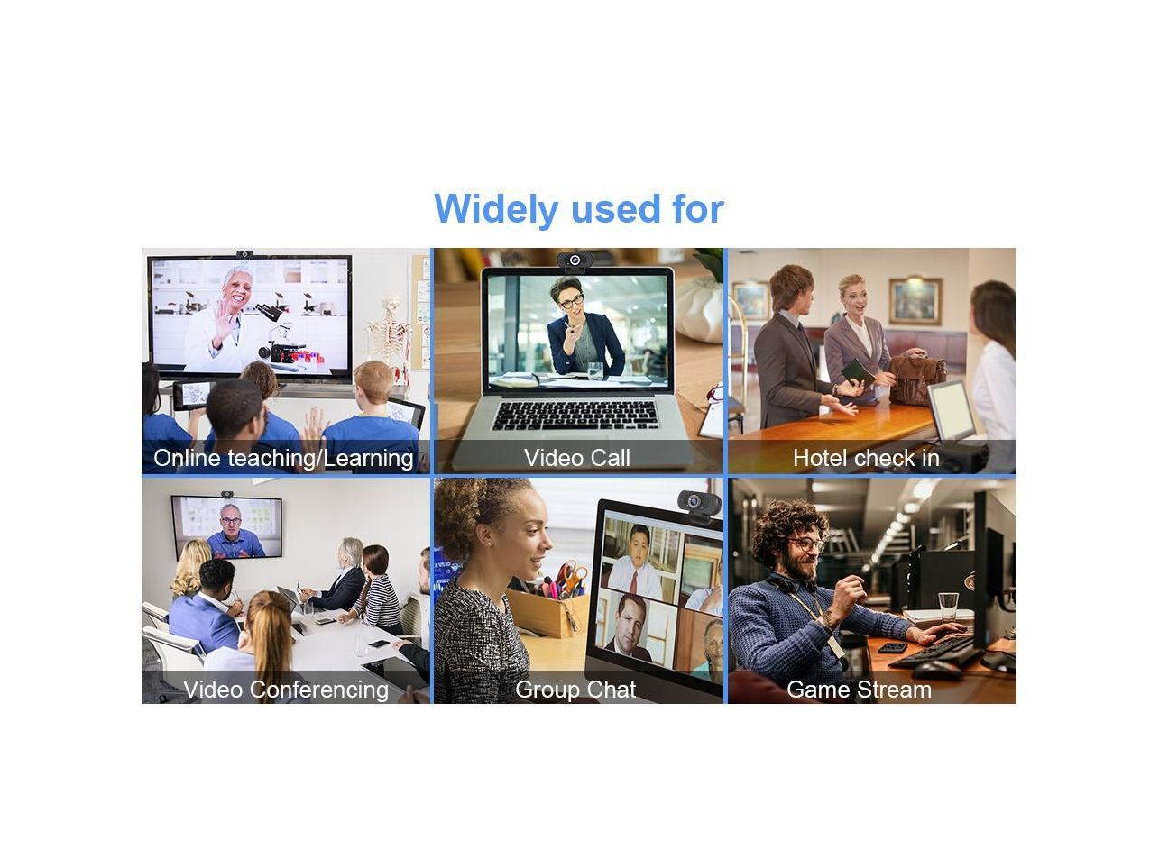 1080P HD Webcam  with Microphone - 2MP PC Skype Camera  for Video Calling, YouTube and Recording for Computer Laptop Desktop