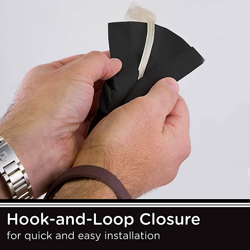 Black Fabric Cord Cover 2 Pack 6 ft Hides Lamps Light Fixtures and Desks Cable Management Easy Installation 48658