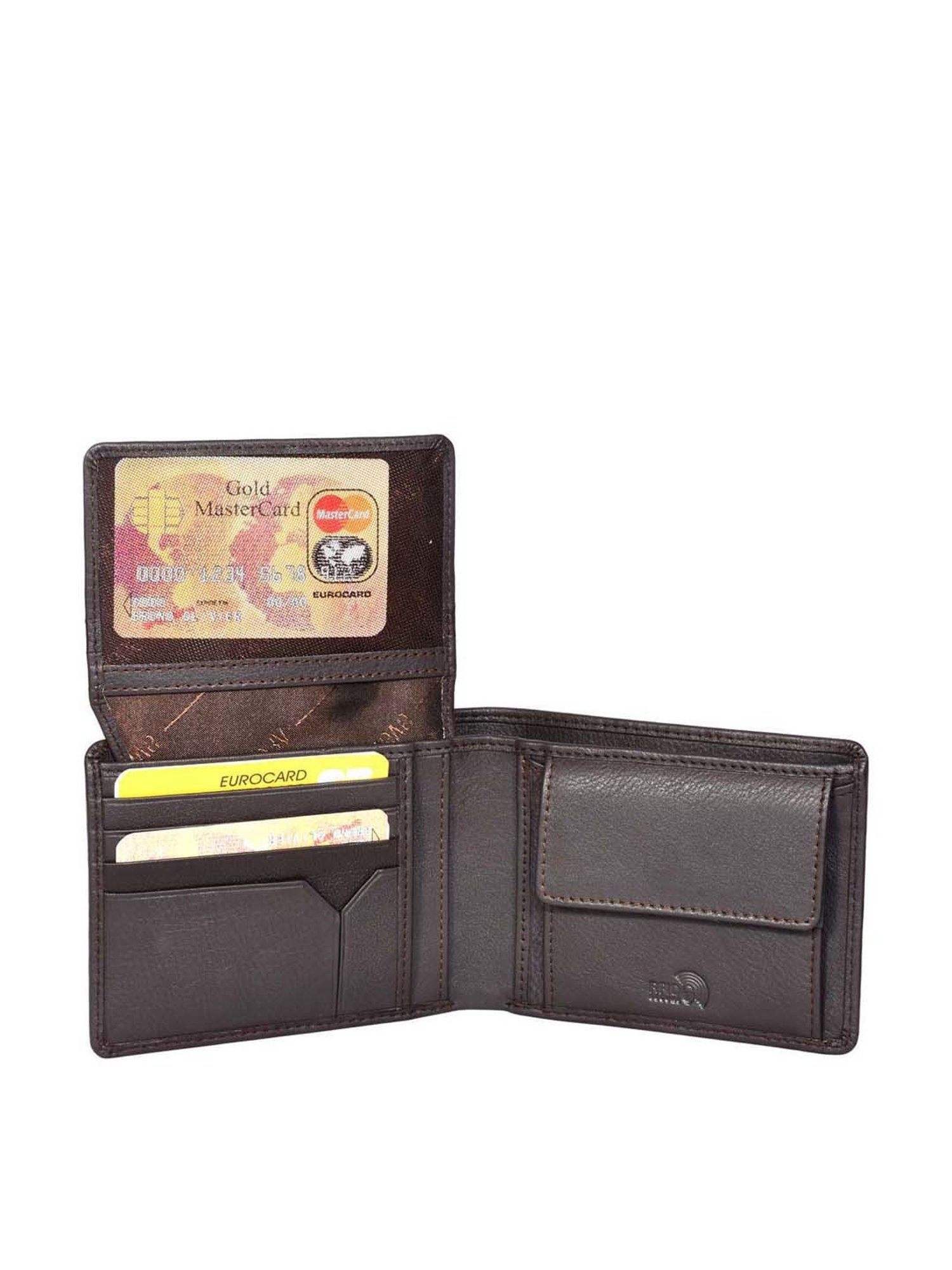 SASSORA Brown Casual Leather Bi-Fold Wallet for Men