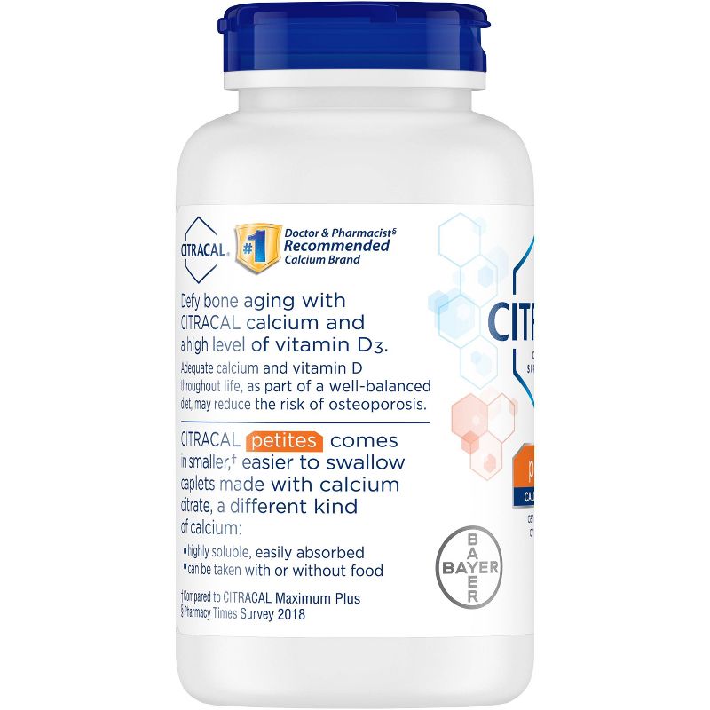 Citracal Petites Calcium & Vitamin D3 Dietary Supplement Tablets - 200ct