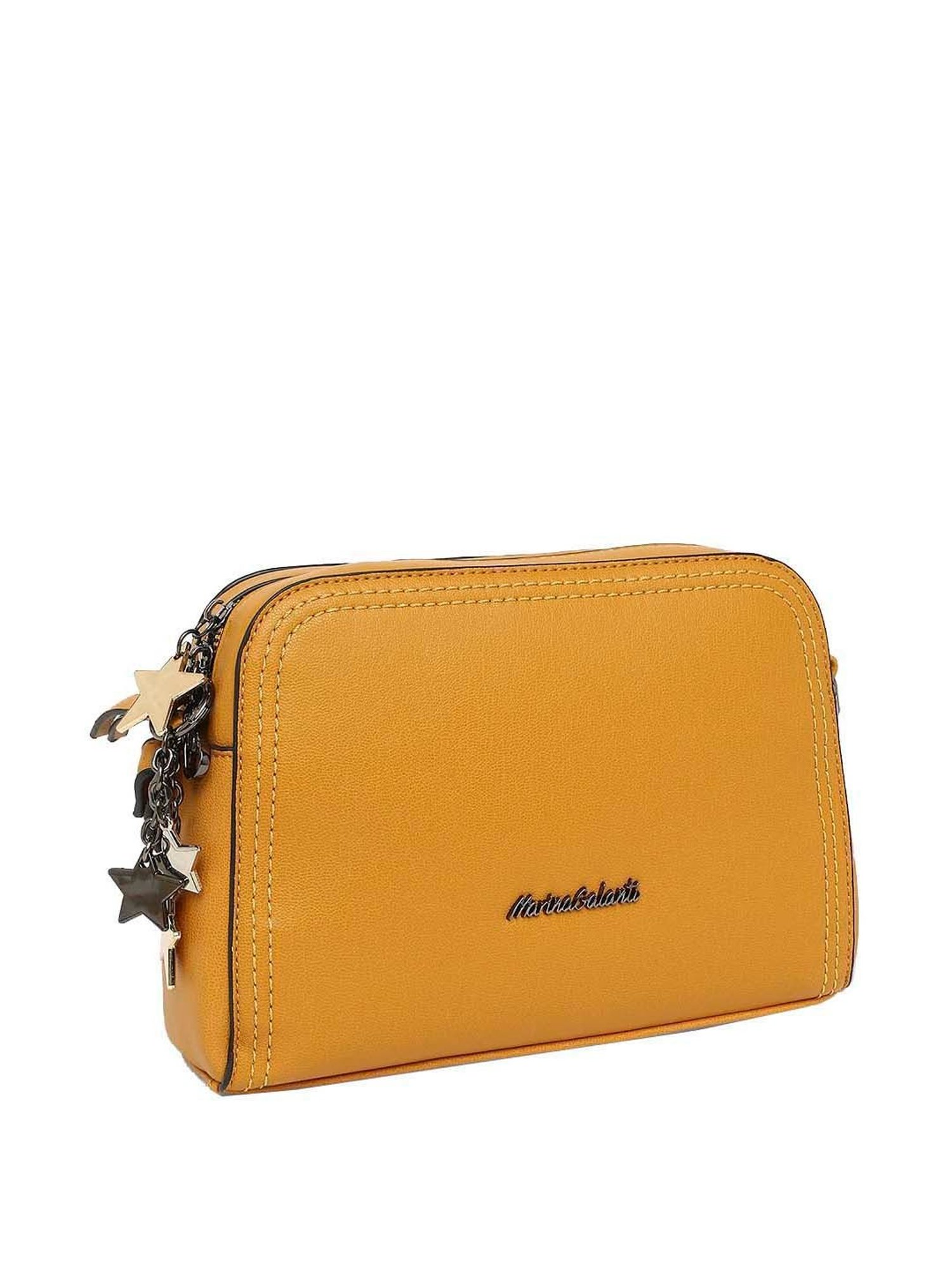 Marina Galanti Yellow Solid Medium Sling Handbag