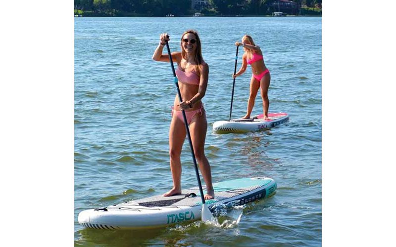 Rave Itasca Inflatable Stand Up Paddleboard 10'6" Quarry Blue
