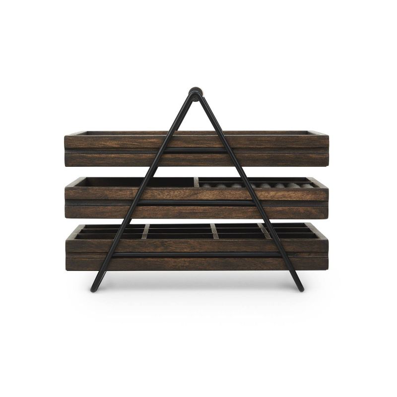 Terrace Jewelry Storage Box Black/Walnut - Umbra