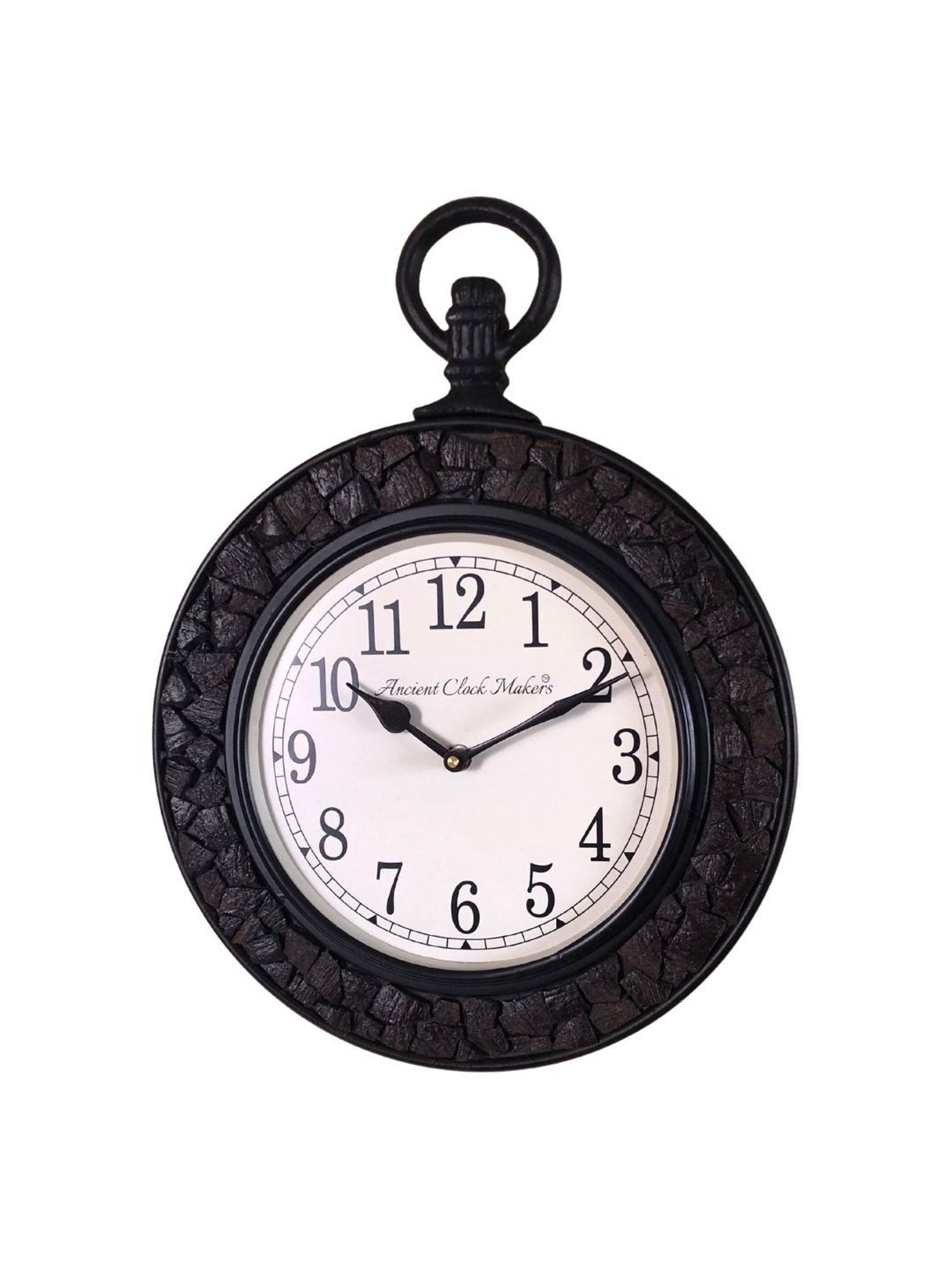 Ancient Clock Makers Round Black Wood Wall Clock