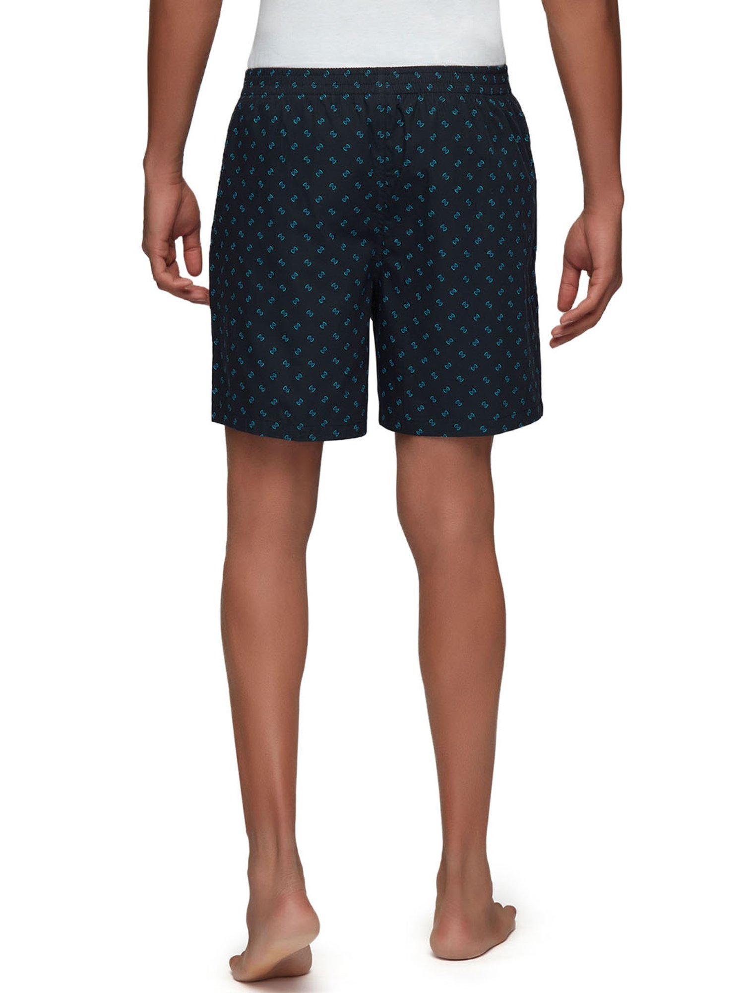 XYXX Navy & Green Printed Boxers - Pack of 2