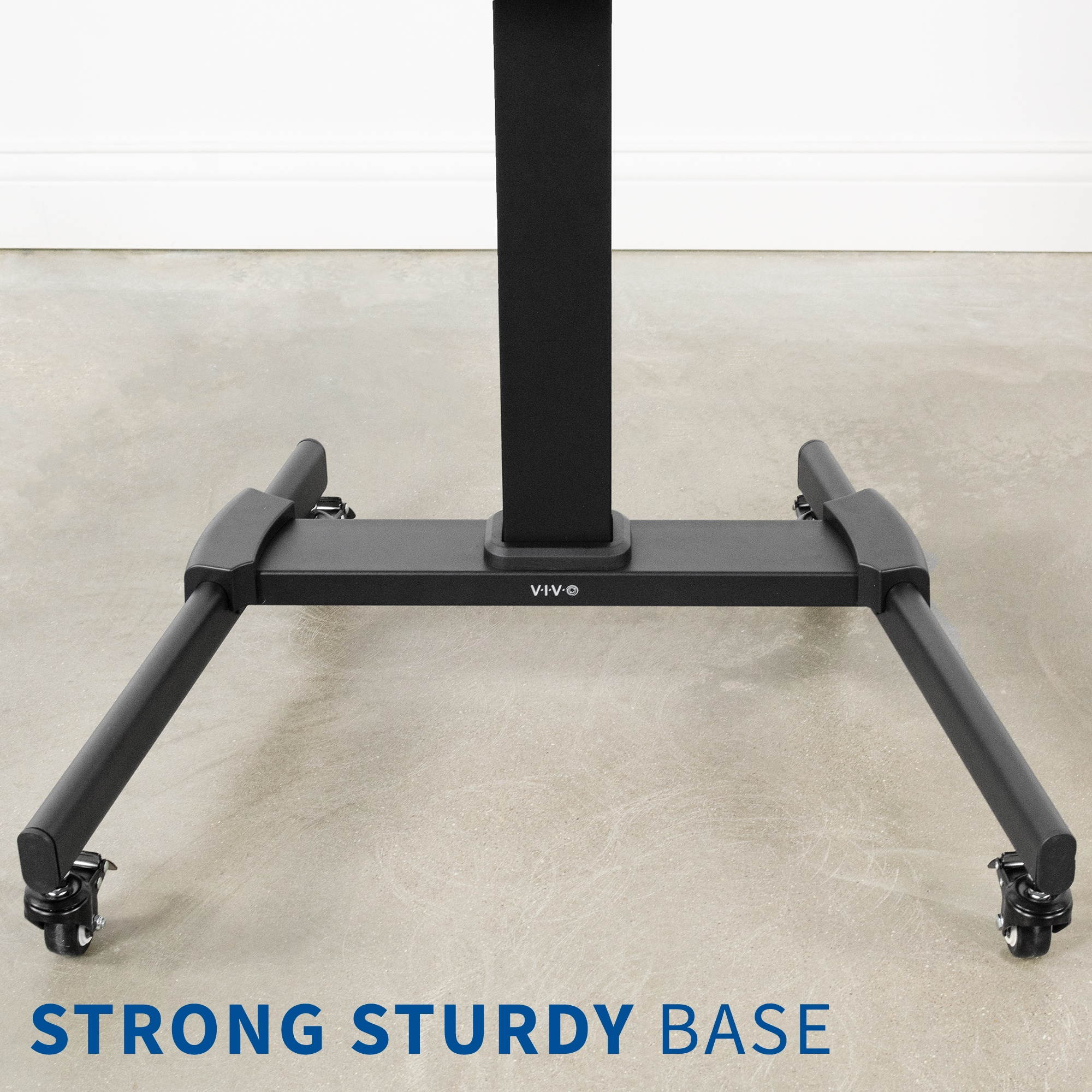 VIVO Black Rolling TV Cart for 32" to 55" LCD LED Plasma Flat Panel Screens | Mobile Stand with Wheels (STAND-TV05L)