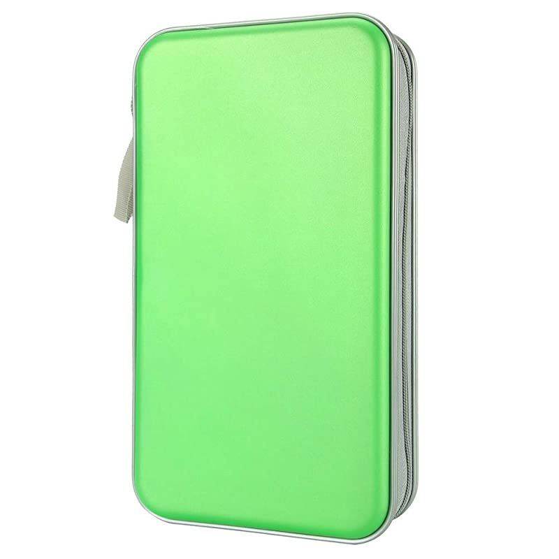80 Capacity Heavy Duty CDDVD Wallet Binder Storage Case Bag Holder Booklet Green