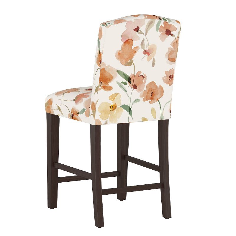 Camel Back Counter Height Barstool Ginny Floral Harvest - Skyline Furniture