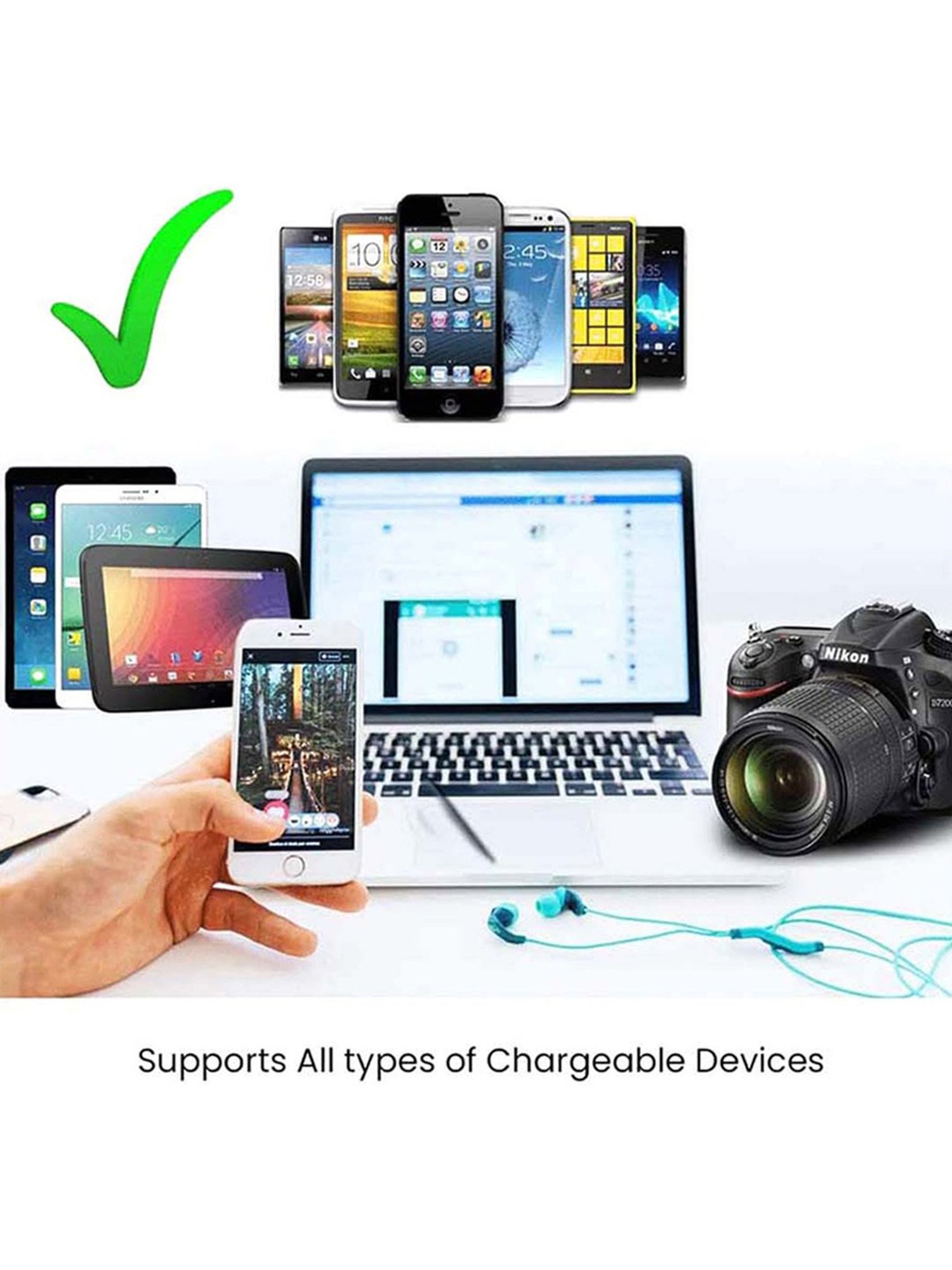 Portronics Adapto III POR-1372 Adapter with Dual USB Port and AC Socket (White)