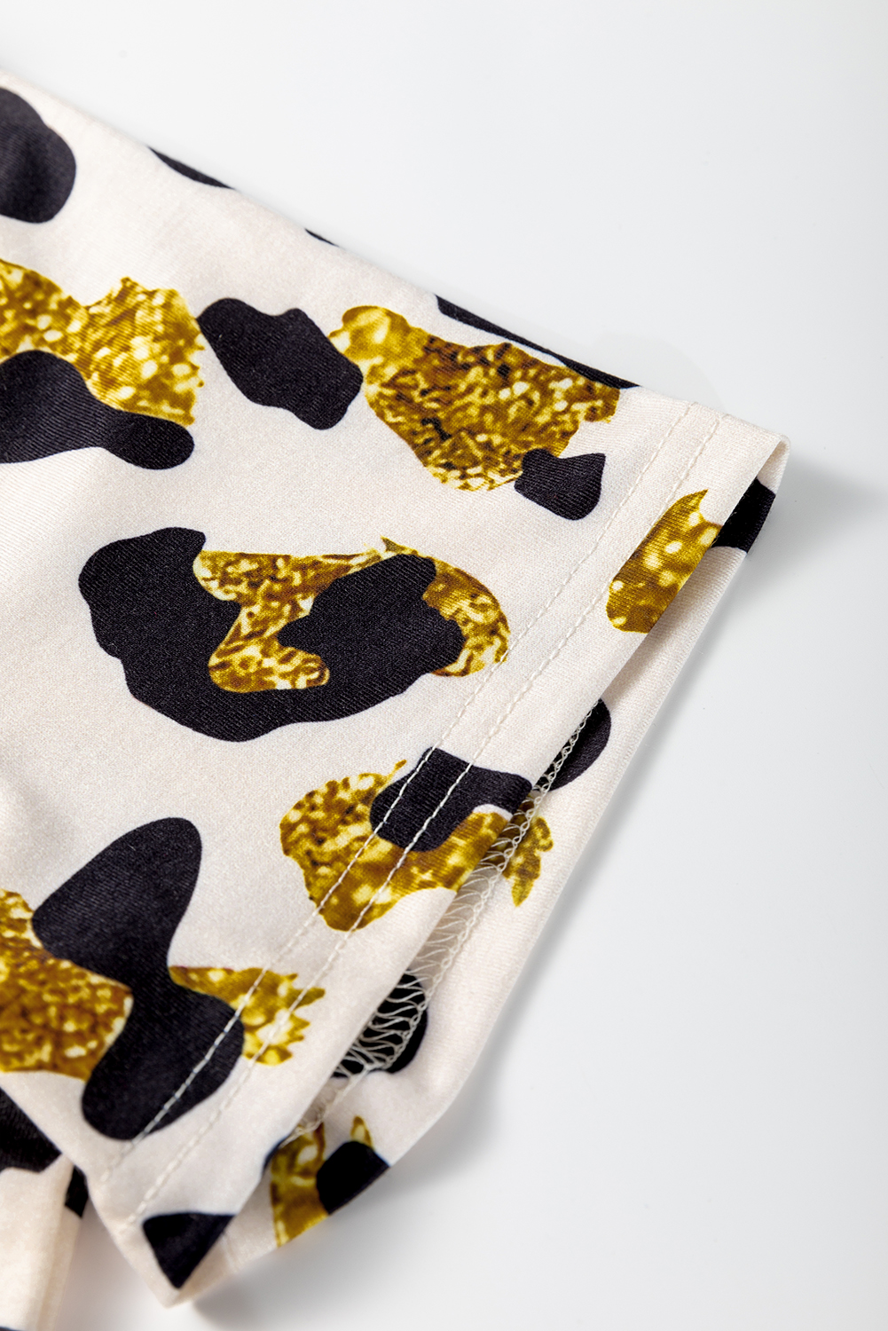 Red Cheetah Print Casual Short Sleeve Crew Neck T Shirt