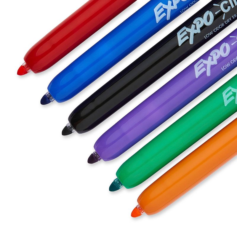 Expo 6pk Dry Erase Marker Click Fine Tip Multicolor