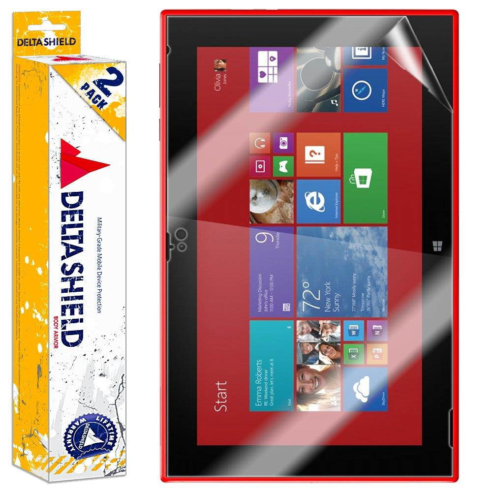DeltaShield Screen Protector for Nokia Lumia 2520 (2-Pack) BodyArmor Anti-Bubble Military-Grade Clear TPU Film