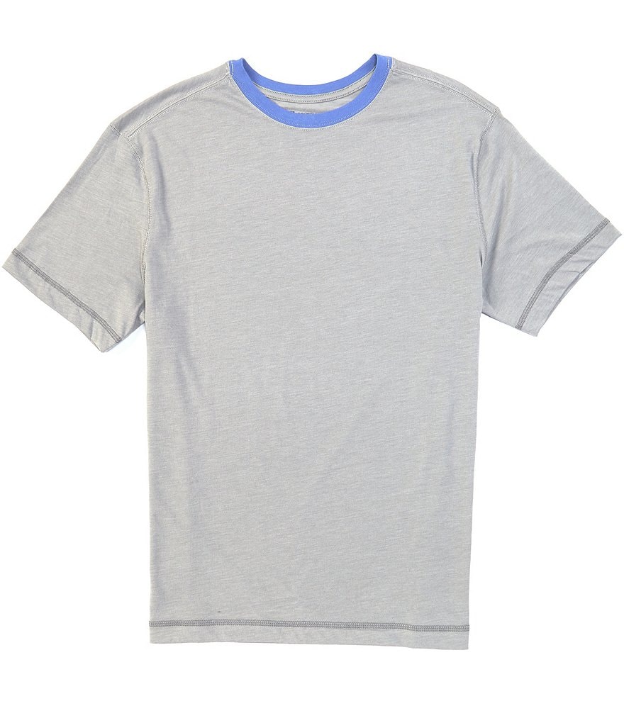 Caribbean Solid V-Neck Short-Sleeve Tee