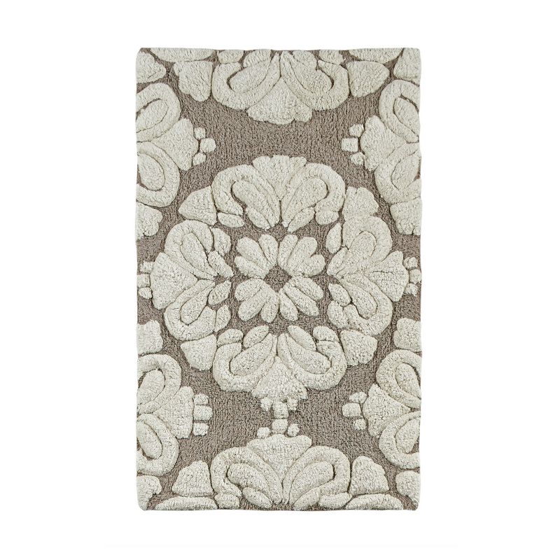 2pc Medallion Collection 100% Cotton Bath Rug Set Beige/Natural - Better Trends
