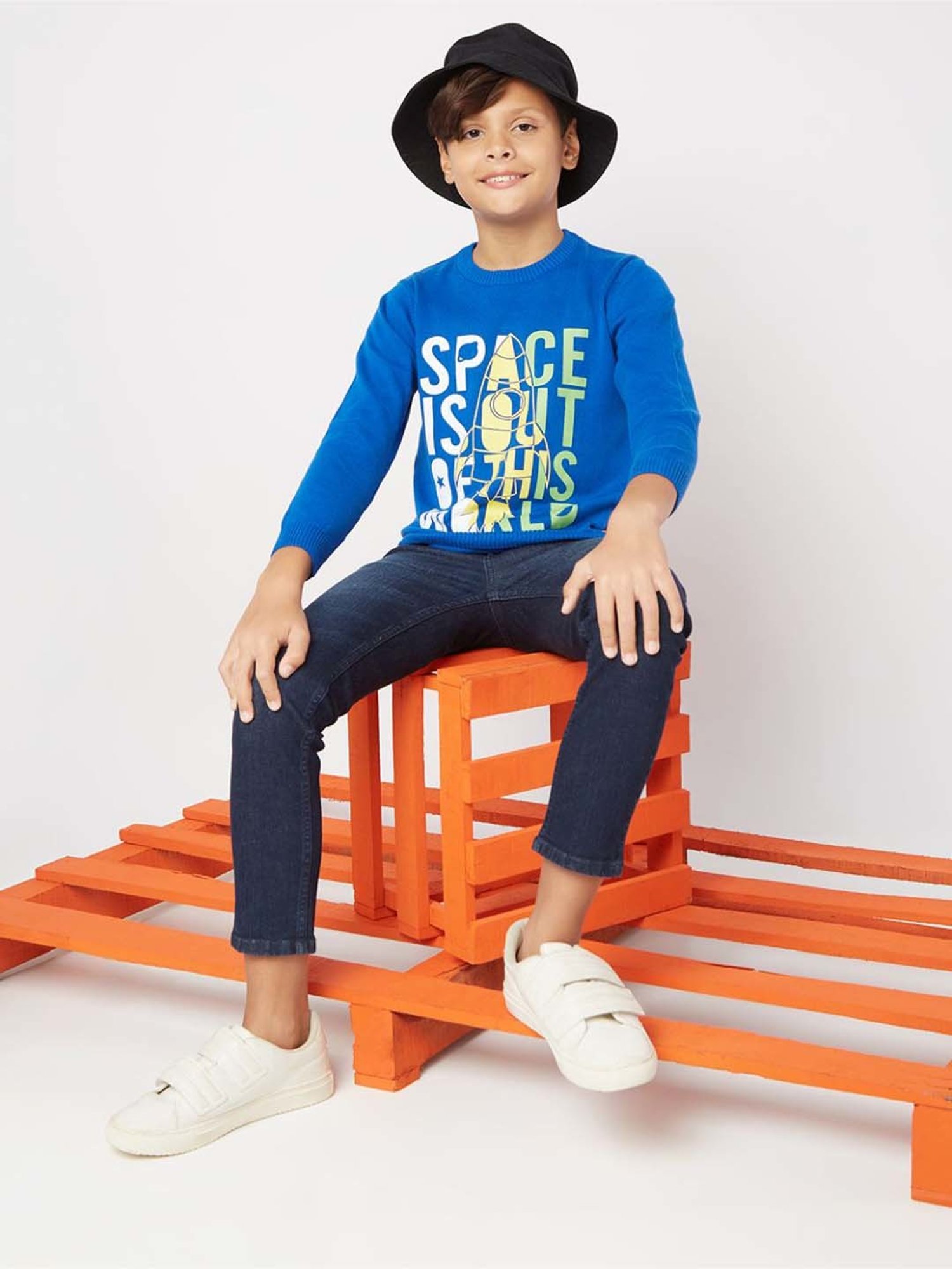 Cherry Crumble By Nitt Hyman Unisex Red & Cream Self Design Full Sleeves Sweater