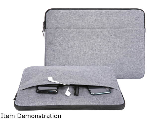 15.6" Gray Laptop Bag Oxford Cloth Notebook Case Anti-thief Waterproof