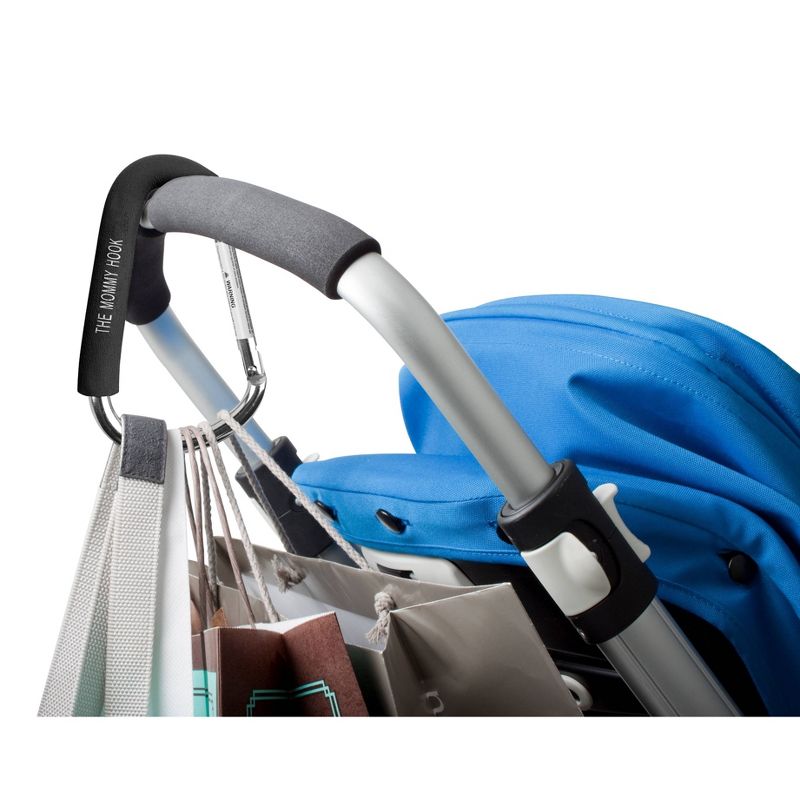 Mommy Hook Stroller Accessory - 2pk Silver/Black