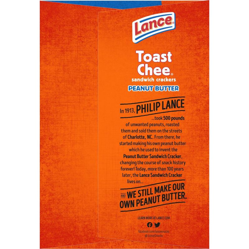 Lance Real Peanut Butter Toast Chee Cracker Sandwiches - 30.3oz - 20ct