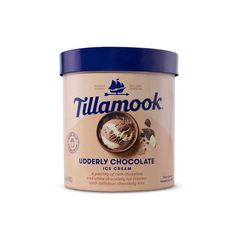 Tillamook Udderly Chocolate Ice Cream  - 48oz