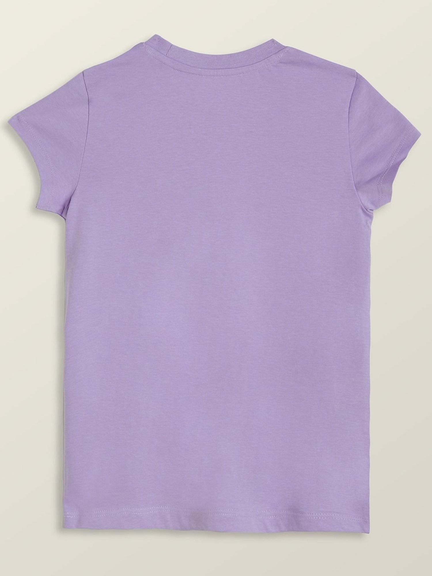 XY Life Kids Purple Cotton Printed T-Shirt