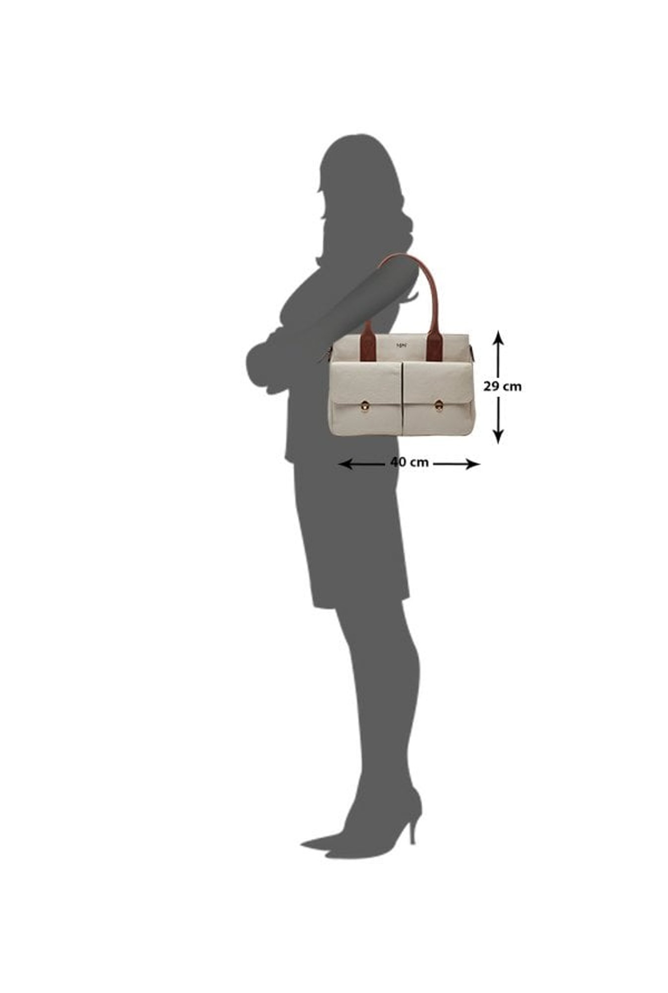 Tohl Galway Ivory White Solid Leather Handbag