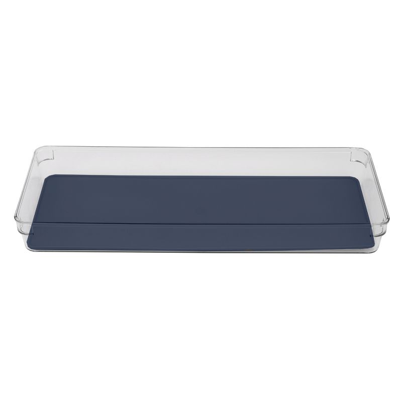 Michael Graves Design 16" x 6" Drawer Organizer with Indigo Rubber Lining
