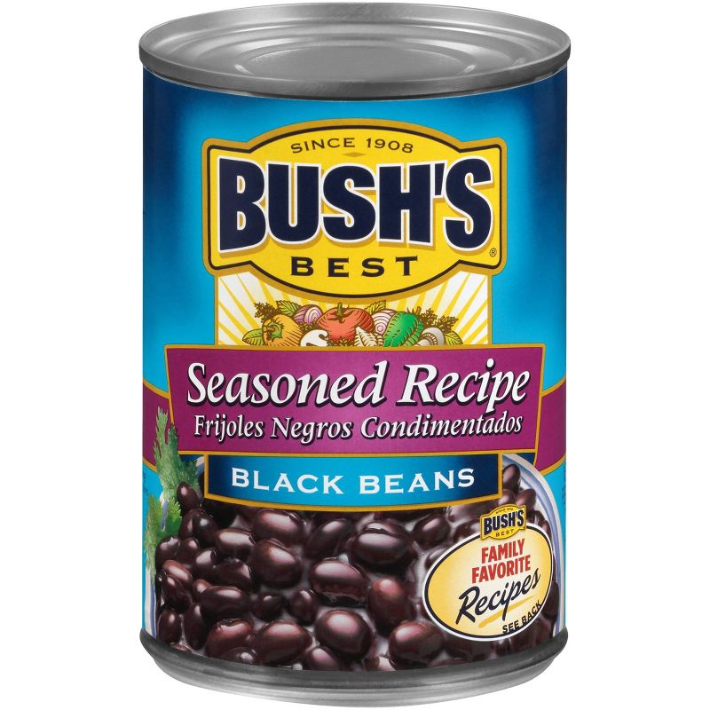 Bush's Seasoned Recipe Black Beans - 15oz