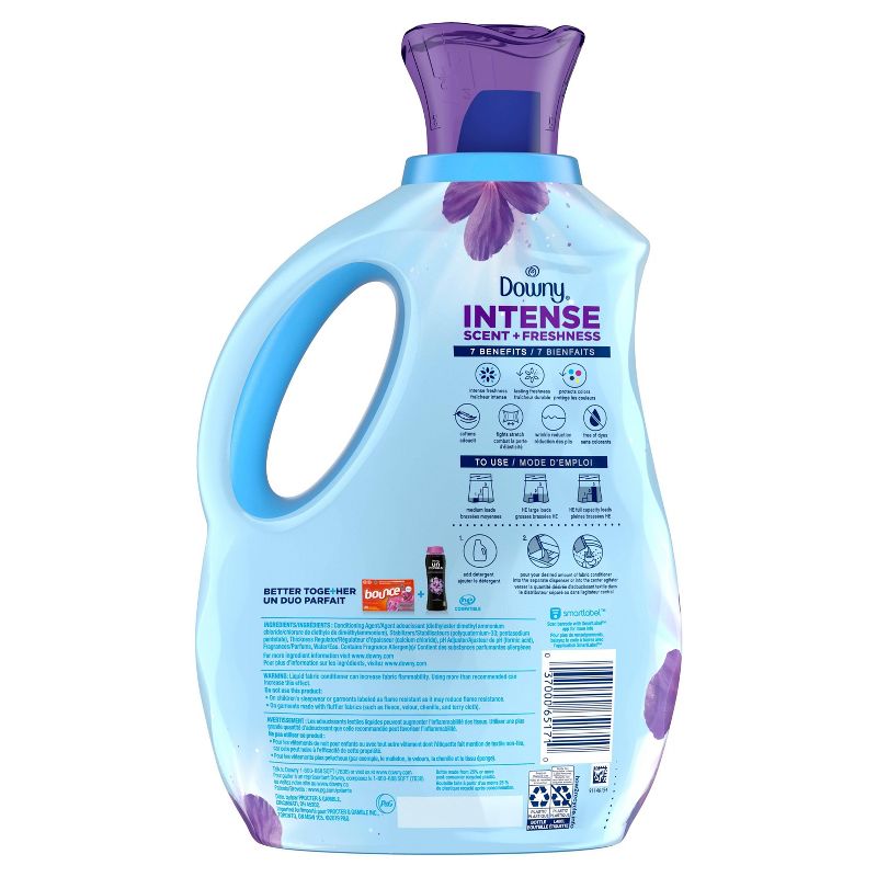 Downy Intense Scent + Freshness Wildflower Blossom Scent-Boosting Liquid Fabric Softener - 64 fl oz