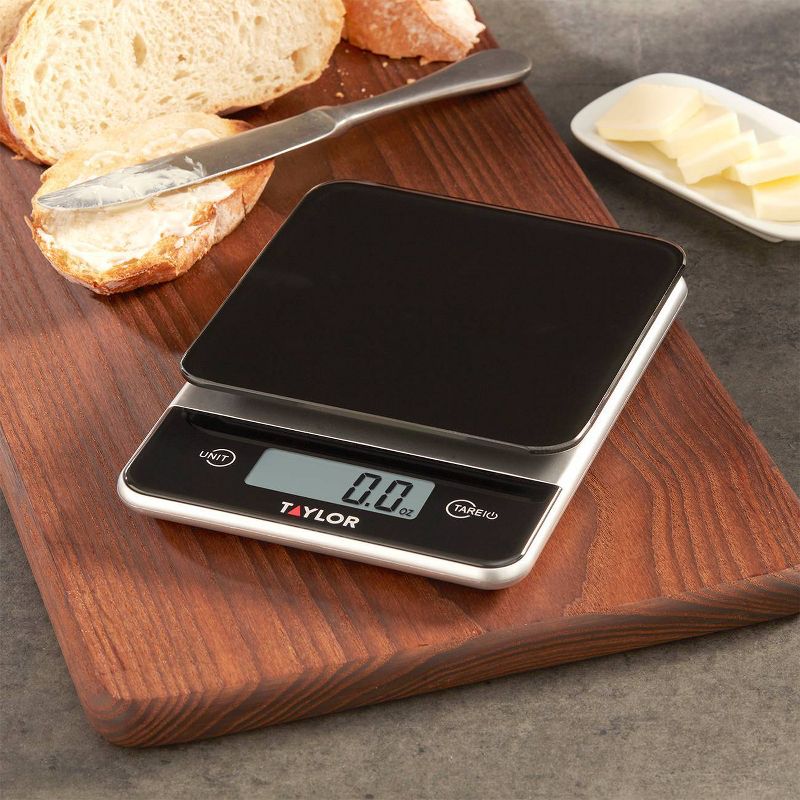 Taylor Digital 11lb Glass Top Food Scale Black